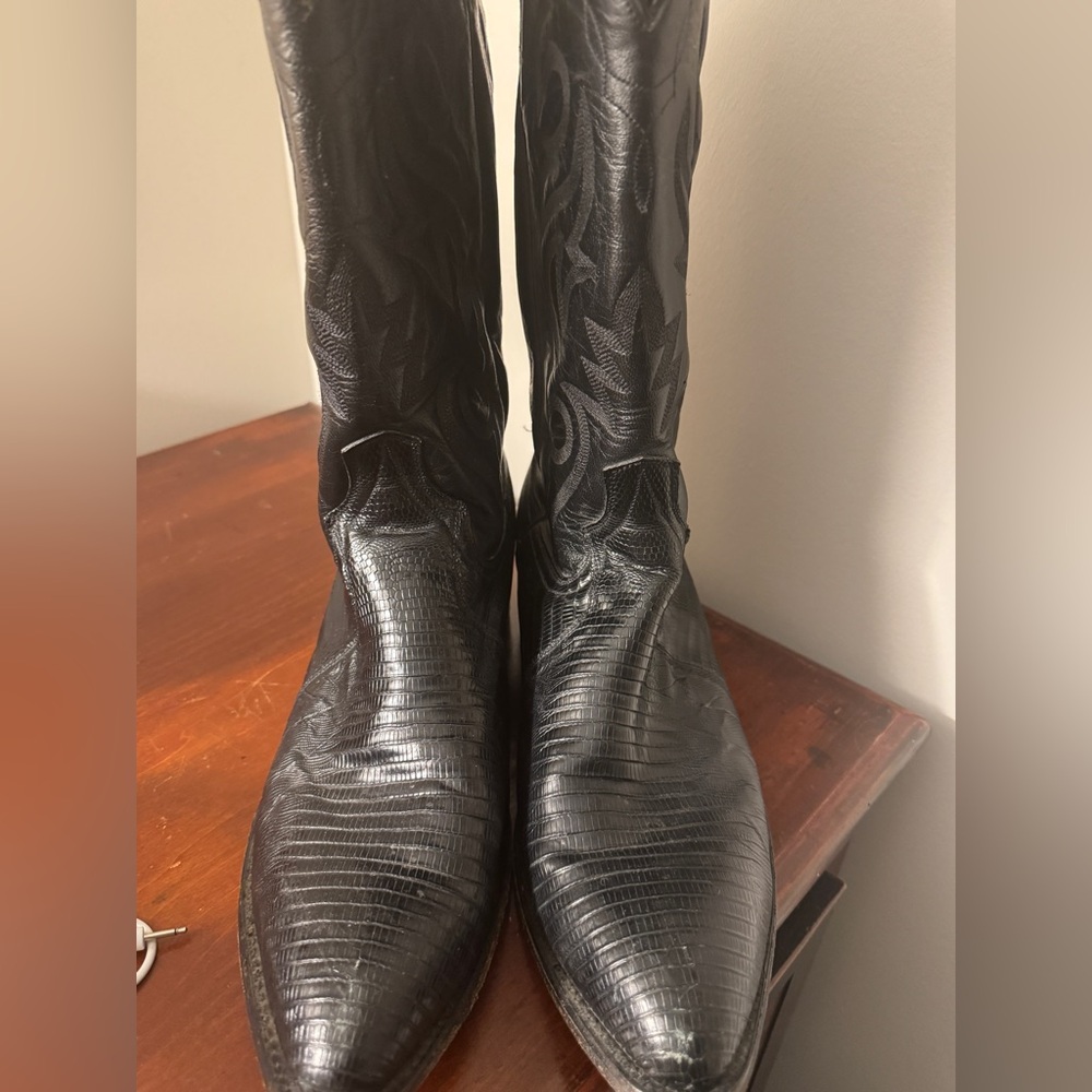 Dan Post black lizard boots size 12D